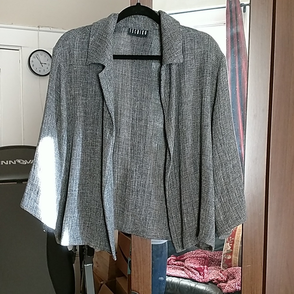 Grey jacket/ loose structured blazer